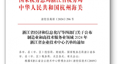 2024年浙江省企業(yè)技術(shù)中心名單正式公布  銘仕興新榮登榜單